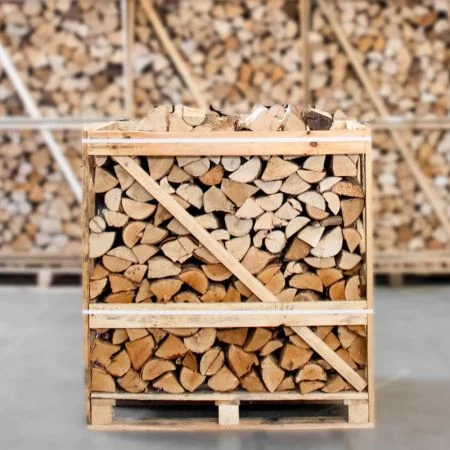 Halve pallet ovengedroogd gekloofd berken/essen haardhout mix 25cm - Afbeelding 3